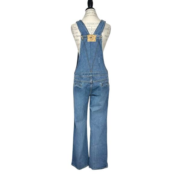 O’neill | Junior | Vintage Distressed Medium Wash Classic Denim Overalls | Sz 9 - Picture 3 of 14